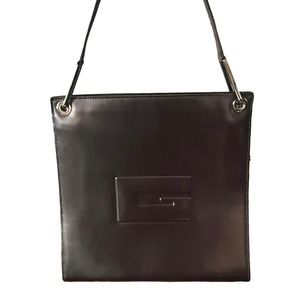GUCCI vintage brown leather shoulder bag -Tom Ford era